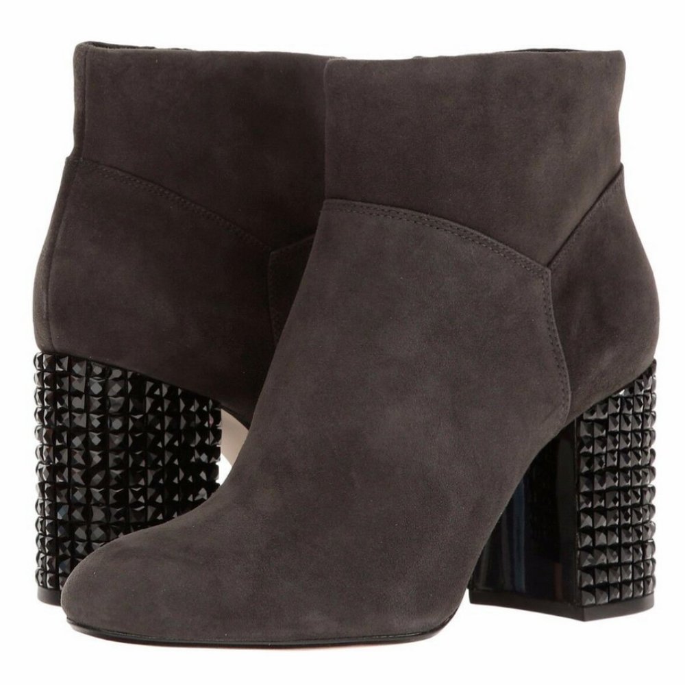 MICHAEL KORS Arabella Ankle Booties CHARCOAL Sz 9